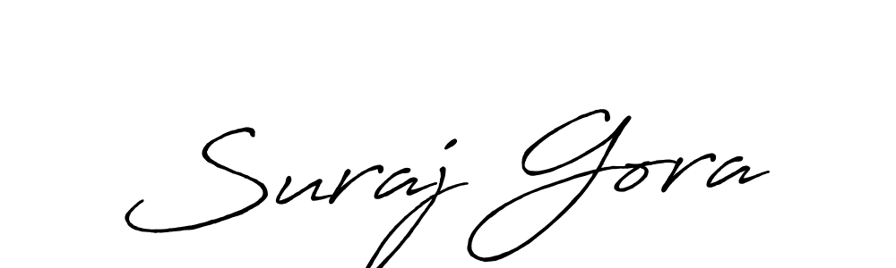 You should practise on your own different ways (Antro_Vectra_Bolder) to write your name (Suraj Gora) in signature. don't let someone else do it for you. Suraj Gora signature style 7 images and pictures png