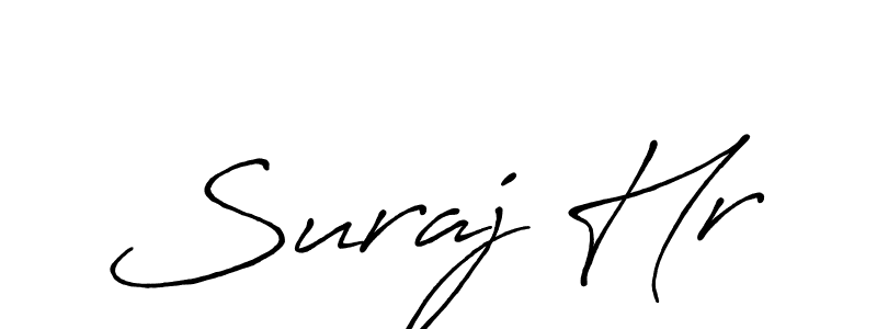 Create a beautiful signature design for name Suraj Hr. With this signature (Antro_Vectra_Bolder) fonts, you can make a handwritten signature for free. Suraj Hr signature style 7 images and pictures png