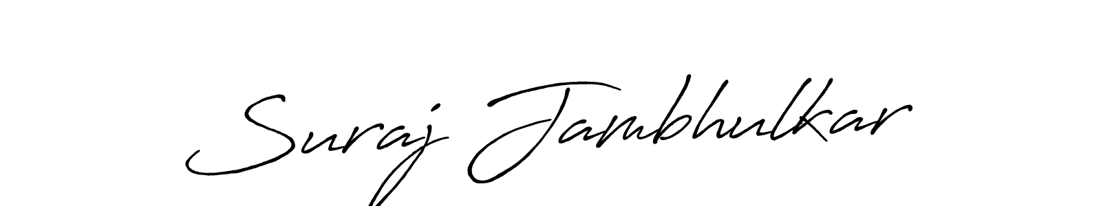 This is the best signature style for the Suraj Jambhulkar name. Also you like these signature font (Antro_Vectra_Bolder). Mix name signature. Suraj Jambhulkar signature style 7 images and pictures png