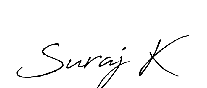 Also You can easily find your signature by using the search form. We will create Suraj K name handwritten signature images for you free of cost using Antro_Vectra_Bolder sign style. Suraj K signature style 7 images and pictures png