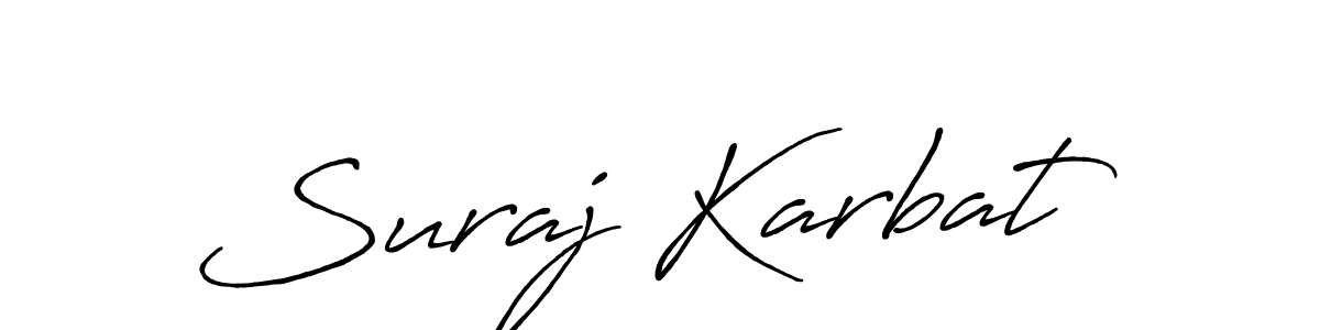 It looks lik you need a new signature style for name Suraj Karbat. Design unique handwritten (Antro_Vectra_Bolder) signature with our free signature maker in just a few clicks. Suraj Karbat signature style 7 images and pictures png