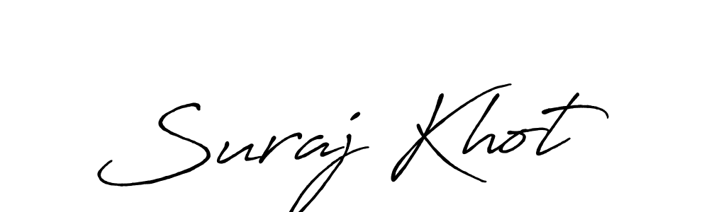 How to make Suraj Khot signature? Antro_Vectra_Bolder is a professional autograph style. Create handwritten signature for Suraj Khot name. Suraj Khot signature style 7 images and pictures png