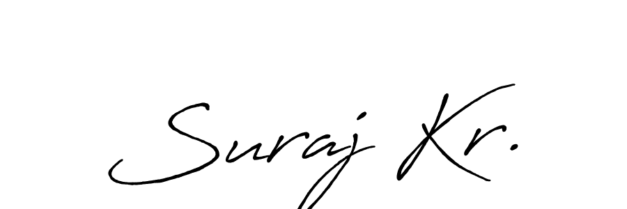 How to make Suraj Kr. signature? Antro_Vectra_Bolder is a professional autograph style. Create handwritten signature for Suraj Kr. name. Suraj Kr. signature style 7 images and pictures png