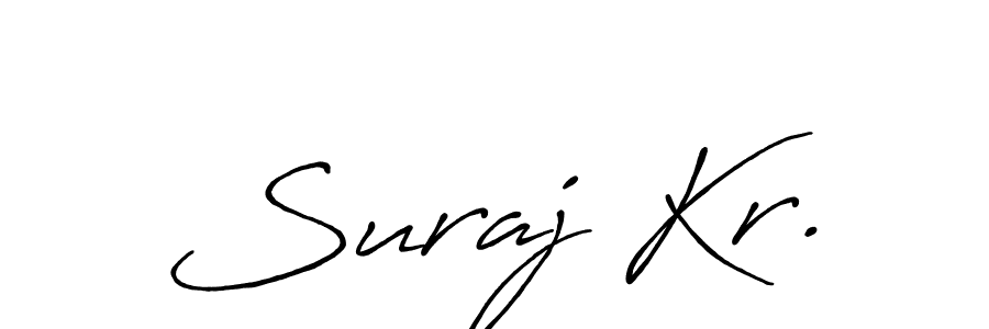 Create a beautiful signature design for name Suraj Kr.. With this signature (Antro_Vectra_Bolder) fonts, you can make a handwritten signature for free. Suraj Kr. signature style 7 images and pictures png