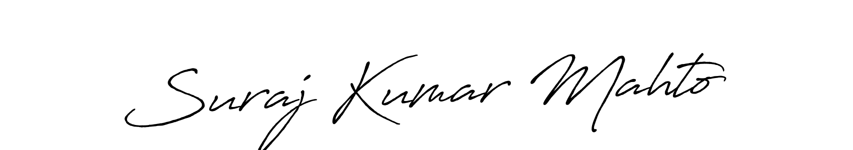 How to make Suraj Kumar Mahto signature? Antro_Vectra_Bolder is a professional autograph style. Create handwritten signature for Suraj Kumar Mahto name. Suraj Kumar Mahto signature style 7 images and pictures png