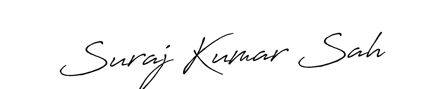 You should practise on your own different ways (Antro_Vectra_Bolder) to write your name (Suraj Kumar Sah) in signature. don't let someone else do it for you. Suraj Kumar Sah signature style 7 images and pictures png