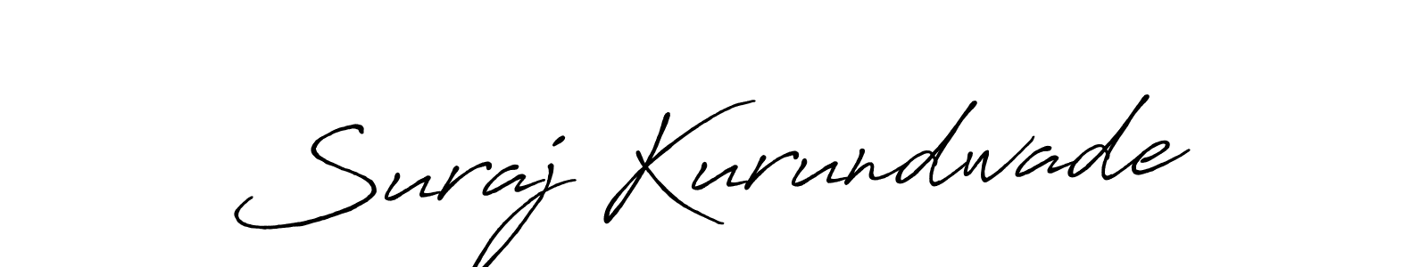 Create a beautiful signature design for name Suraj Kurundwade. With this signature (Antro_Vectra_Bolder) fonts, you can make a handwritten signature for free. Suraj Kurundwade signature style 7 images and pictures png