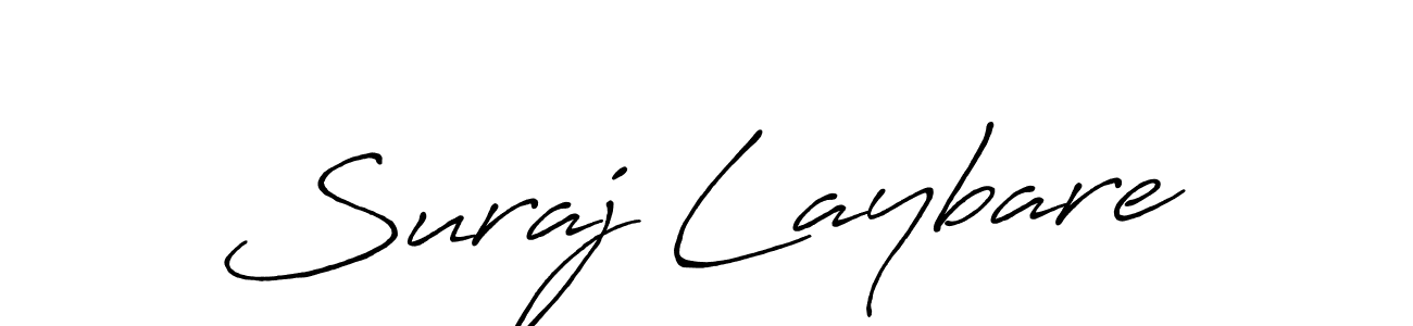 Create a beautiful signature design for name Suraj Laybare. With this signature (Antro_Vectra_Bolder) fonts, you can make a handwritten signature for free. Suraj Laybare signature style 7 images and pictures png