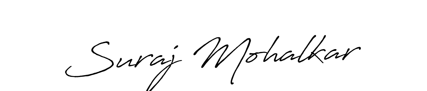 Use a signature maker to create a handwritten signature online. With this signature software, you can design (Antro_Vectra_Bolder) your own signature for name Suraj Mohalkar. Suraj Mohalkar signature style 7 images and pictures png