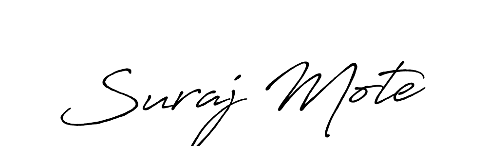 How to make Suraj Mote name signature. Use Antro_Vectra_Bolder style for creating short signs online. This is the latest handwritten sign. Suraj Mote signature style 7 images and pictures png