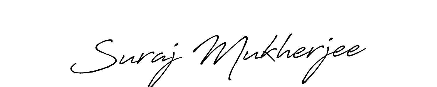 Create a beautiful signature design for name Suraj Mukherjee. With this signature (Antro_Vectra_Bolder) fonts, you can make a handwritten signature for free. Suraj Mukherjee signature style 7 images and pictures png