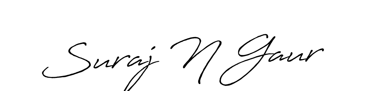 It looks lik you need a new signature style for name Suraj N Gaur. Design unique handwritten (Antro_Vectra_Bolder) signature with our free signature maker in just a few clicks. Suraj N Gaur signature style 7 images and pictures png