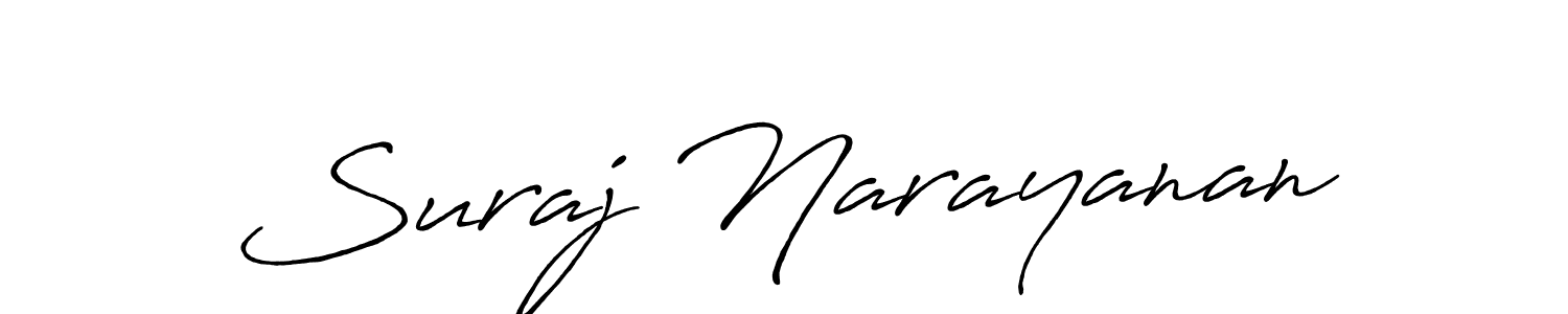 Also we have Suraj Narayanan name is the best signature style. Create professional handwritten signature collection using Antro_Vectra_Bolder autograph style. Suraj Narayanan signature style 7 images and pictures png