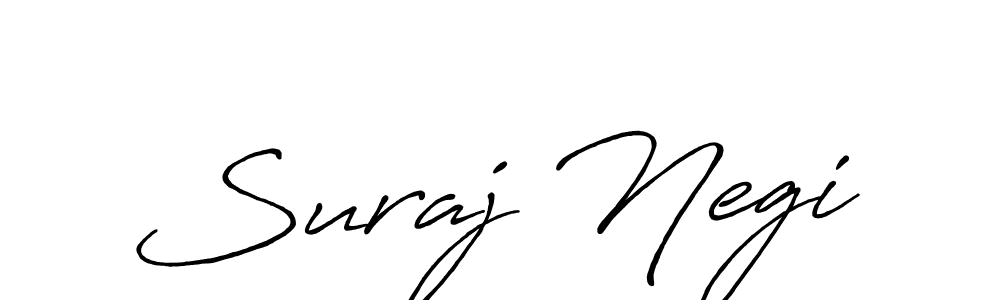 Use a signature maker to create a handwritten signature online. With this signature software, you can design (Antro_Vectra_Bolder) your own signature for name Suraj Negi. Suraj Negi signature style 7 images and pictures png