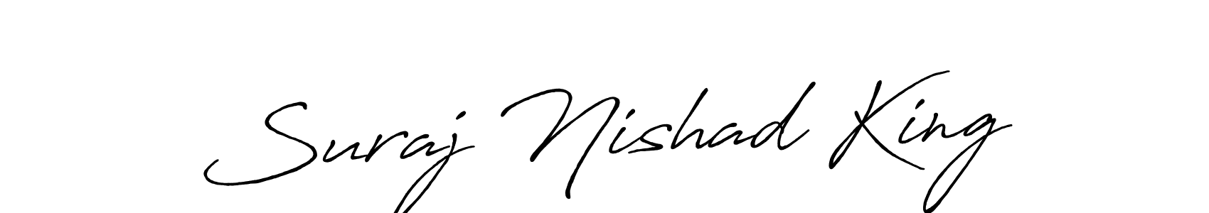 This is the best signature style for the Suraj Nishad King name. Also you like these signature font (Antro_Vectra_Bolder). Mix name signature. Suraj Nishad King signature style 7 images and pictures png