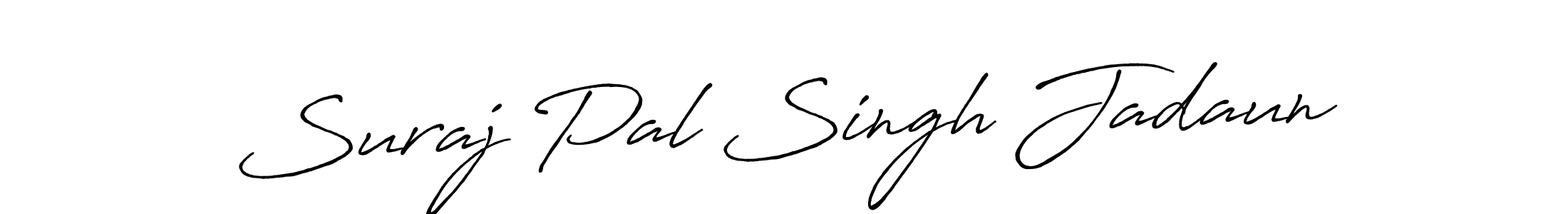 Antro_Vectra_Bolder is a professional signature style that is perfect for those who want to add a touch of class to their signature. It is also a great choice for those who want to make their signature more unique. Get Suraj Pal Singh Jadaun name to fancy signature for free. Suraj Pal Singh Jadaun signature style 7 images and pictures png