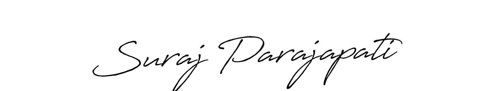 Also we have Suraj Parajapati name is the best signature style. Create professional handwritten signature collection using Antro_Vectra_Bolder autograph style. Suraj Parajapati signature style 7 images and pictures png