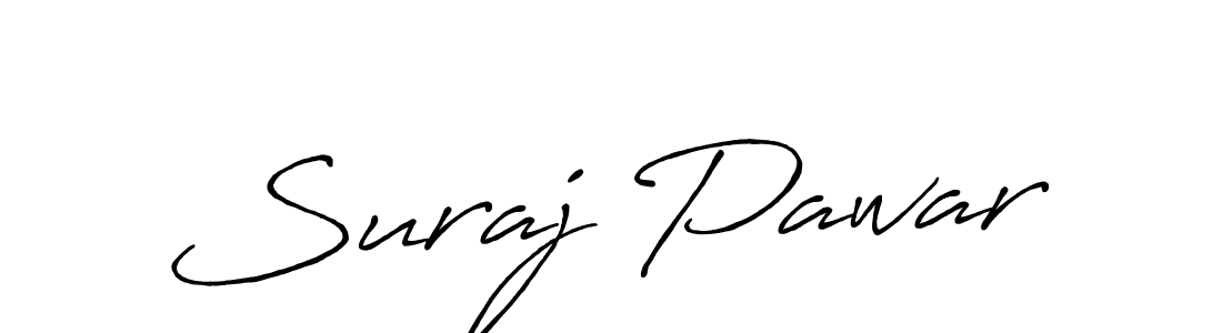 Design your own signature with our free online signature maker. With this signature software, you can create a handwritten (Antro_Vectra_Bolder) signature for name Suraj Pawar. Suraj Pawar signature style 7 images and pictures png
