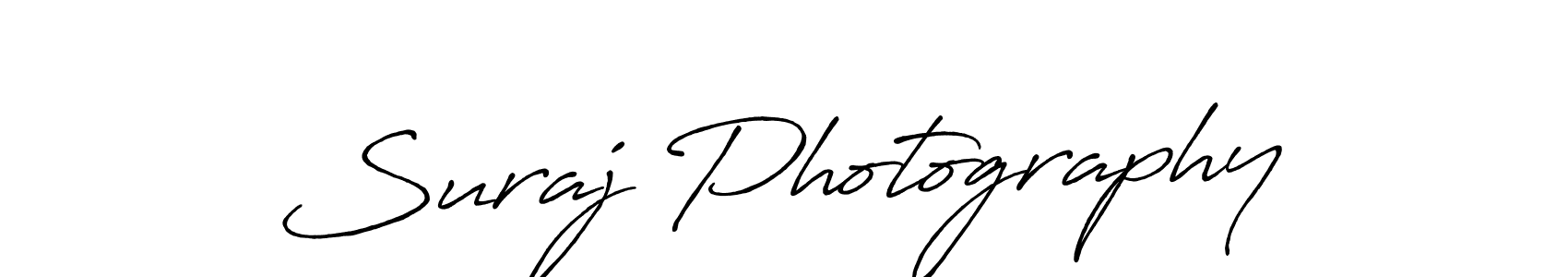 How to make Suraj Photography name signature. Use Antro_Vectra_Bolder style for creating short signs online. This is the latest handwritten sign. Suraj Photography signature style 7 images and pictures png