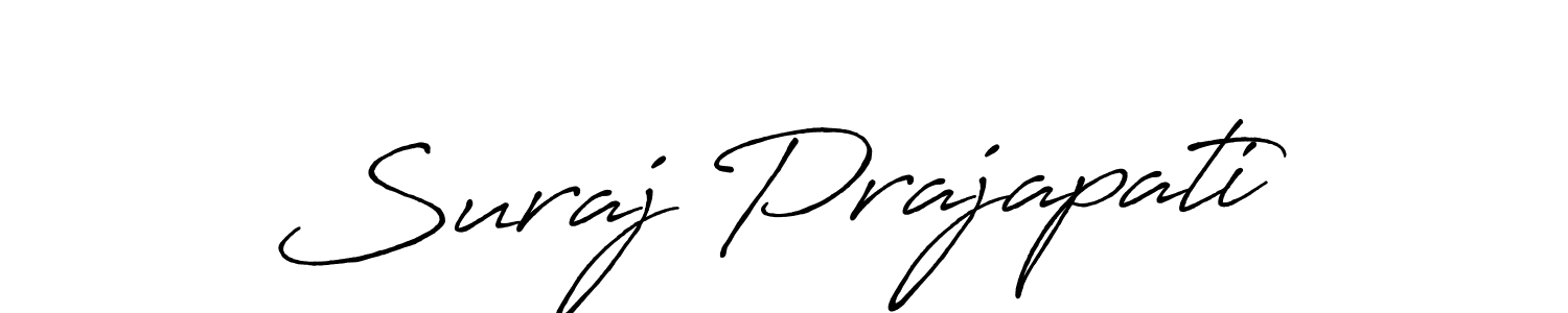 Suraj Prajapati stylish signature style. Best Handwritten Sign (Antro_Vectra_Bolder) for my name. Handwritten Signature Collection Ideas for my name Suraj Prajapati. Suraj Prajapati signature style 7 images and pictures png