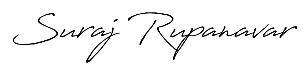 Designed for modern professionals: Suraj Rupanavar name signature crafted with Antro_Vectra_Bolder script. Ready for digital PDF workflows. Suraj Rupanavar signature style 7 images and pictures png