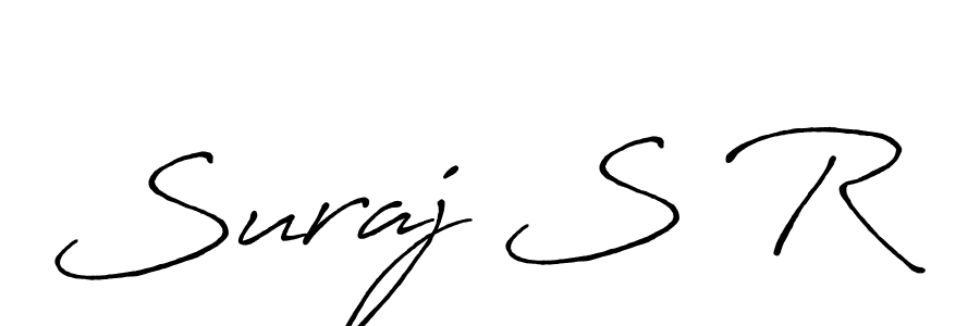 Also we have Suraj S R name is the best signature style. Create professional handwritten signature collection using Antro_Vectra_Bolder autograph style. Suraj S R signature style 7 images and pictures png