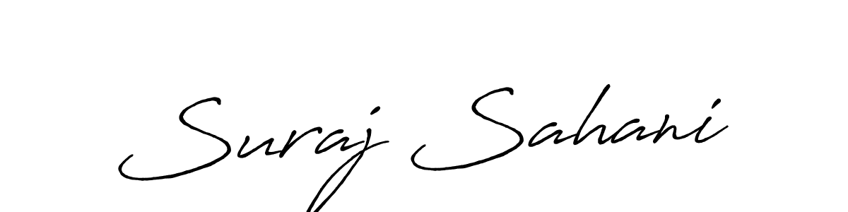 Use a signature maker to create a handwritten signature online. With this signature software, you can design (Antro_Vectra_Bolder) your own signature for name Suraj Sahani. Suraj Sahani signature style 7 images and pictures png