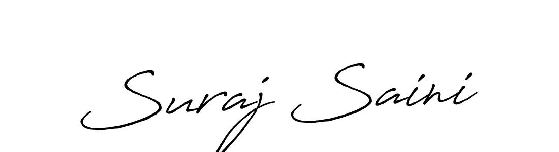 Suraj Saini stylish signature style. Best Handwritten Sign (Antro_Vectra_Bolder) for my name. Handwritten Signature Collection Ideas for my name Suraj Saini. Suraj Saini signature style 7 images and pictures png