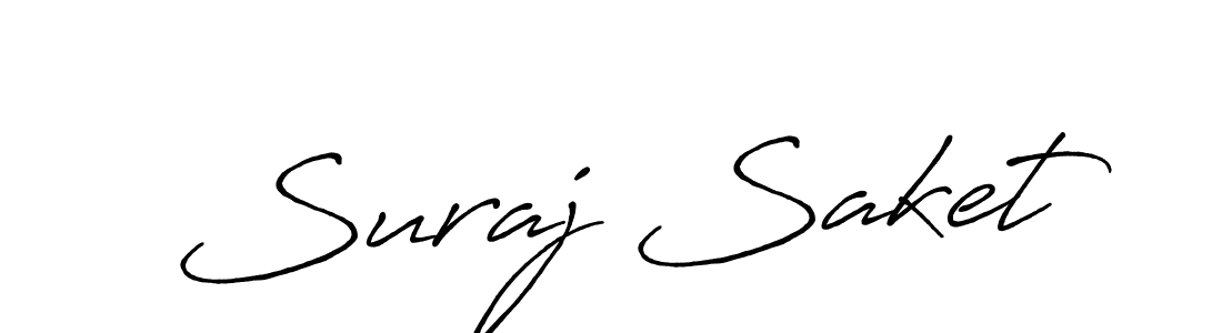 Design your own signature with our free online signature maker. With this signature software, you can create a handwritten (Antro_Vectra_Bolder) signature for name Suraj Saket. Suraj Saket signature style 7 images and pictures png