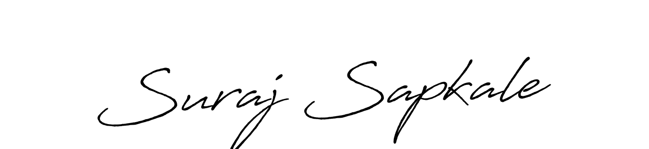 Create a beautiful signature design for name Suraj Sapkale. With this signature (Antro_Vectra_Bolder) fonts, you can make a handwritten signature for free. Suraj Sapkale signature style 7 images and pictures png