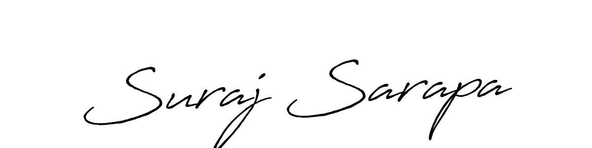 Design your own signature with our free online signature maker. With this signature software, you can create a handwritten (Antro_Vectra_Bolder) signature for name Suraj Sarapa. Suraj Sarapa signature style 7 images and pictures png