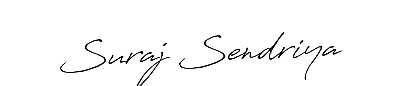 Suraj Sendriya stylish signature style. Best Handwritten Sign (Antro_Vectra_Bolder) for my name. Handwritten Signature Collection Ideas for my name Suraj Sendriya. Suraj Sendriya signature style 7 images and pictures png