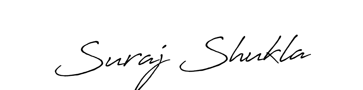 How to make Suraj Shukla name signature. Use Antro_Vectra_Bolder style for creating short signs online. This is the latest handwritten sign. Suraj Shukla signature style 7 images and pictures png