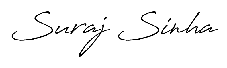 Master the art of signing with Suraj Sinha written in fluent Antro_Vectra_Bolder script. A great template to practice and refine your handwriting. Suraj Sinha signature style 7 images and pictures png