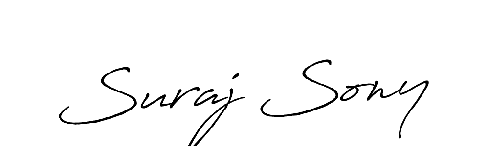 Make a beautiful signature design for name Suraj Sony. With this signature (Antro_Vectra_Bolder) style, you can create a handwritten signature for free. Suraj Sony signature style 7 images and pictures png