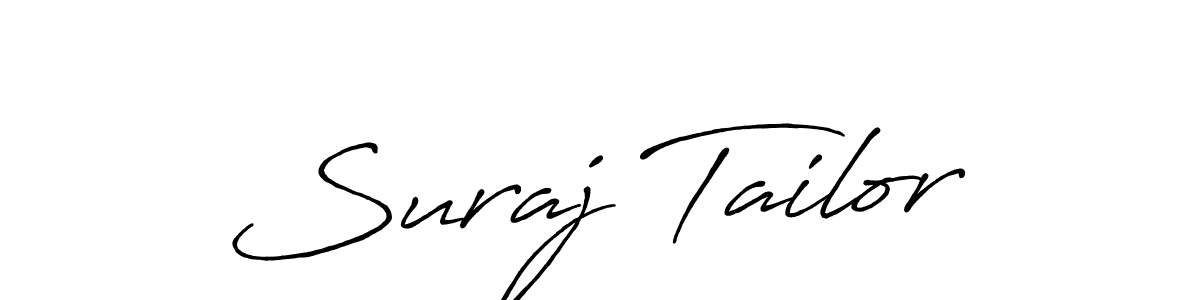 Suraj Tailor stylish signature style. Best Handwritten Sign (Antro_Vectra_Bolder) for my name. Handwritten Signature Collection Ideas for my name Suraj Tailor. Suraj Tailor signature style 7 images and pictures png