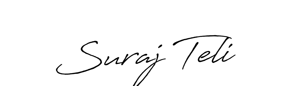 Make a beautiful signature design for name Suraj Teli. Use this online signature maker to create a handwritten signature for free. Suraj Teli signature style 7 images and pictures png