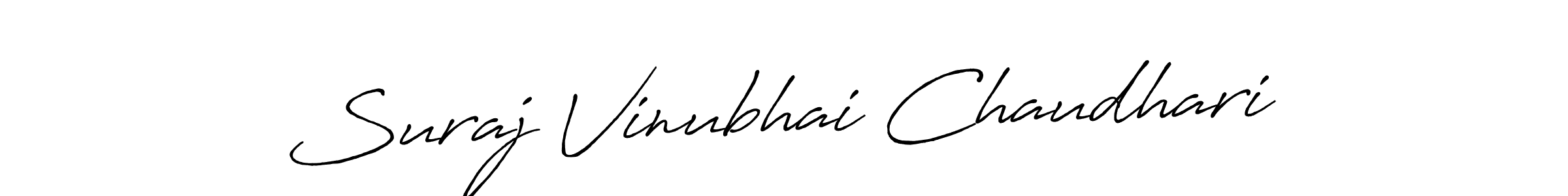 Suraj Vinubhai Chaudhari stylish signature style. Best Handwritten Sign (Antro_Vectra_Bolder) for my name. Handwritten Signature Collection Ideas for my name Suraj Vinubhai Chaudhari. Suraj Vinubhai Chaudhari signature style 7 images and pictures png