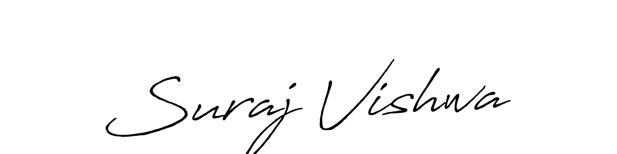 How to make Suraj Vishwa signature? Antro_Vectra_Bolder is a professional autograph style. Create handwritten signature for Suraj Vishwa name. Suraj Vishwa signature style 7 images and pictures png