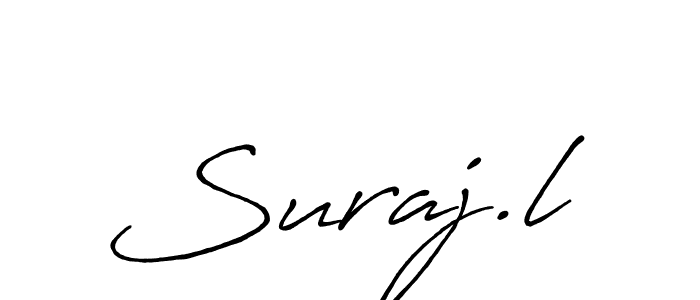 Also we have Suraj.l name is the best signature style. Create professional handwritten signature collection using Antro_Vectra_Bolder autograph style. Suraj.l signature style 7 images and pictures png