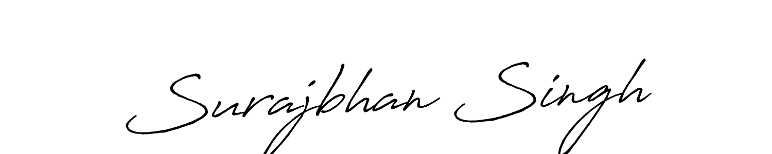 How to make Surajbhan Singh name signature. Use Antro_Vectra_Bolder style for creating short signs online. This is the latest handwritten sign. Surajbhan Singh signature style 7 images and pictures png