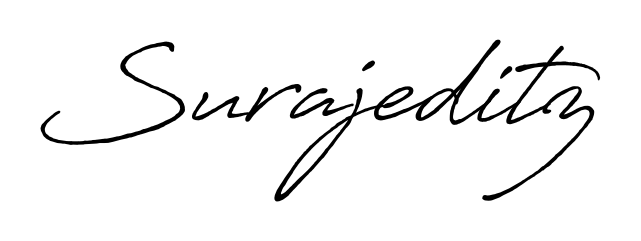 You should practise on your own different ways (Antro_Vectra_Bolder) to write your name (Surajeditz) in signature. Don't let someone else do it for you. Surajeditz signature style 7 images and pictures png