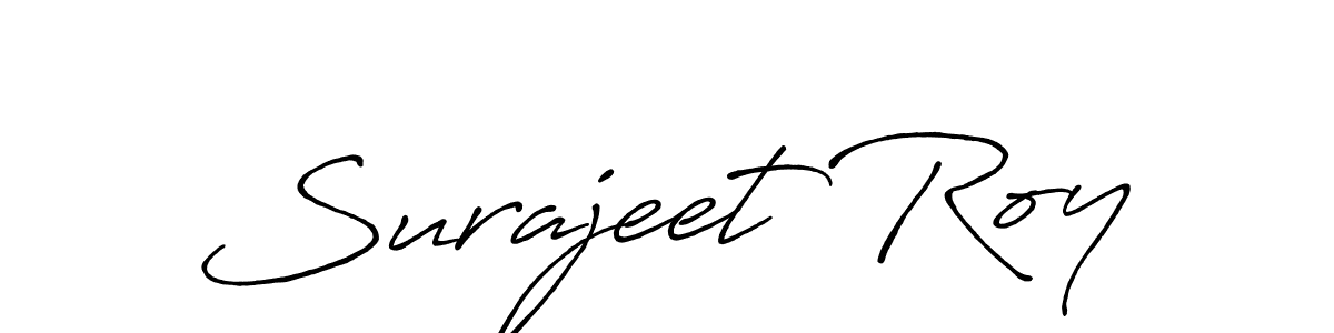 Create a beautiful signature design for name Surajeet Roy. With this signature (Antro_Vectra_Bolder) fonts, you can make a handwritten signature for free. Surajeet Roy signature style 7 images and pictures png