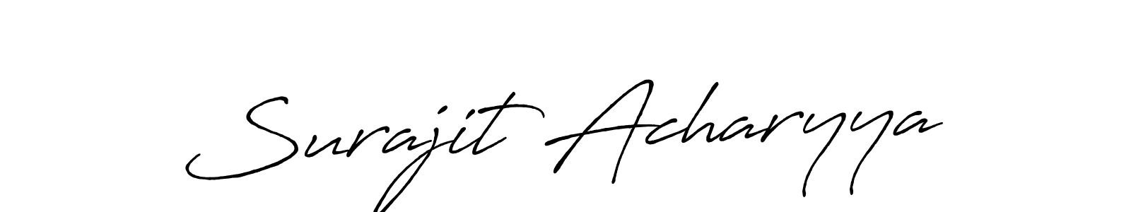 How to make Surajit Acharyya name signature. Use Antro_Vectra_Bolder style for creating short signs online. This is the latest handwritten sign. Surajit Acharyya signature style 7 images and pictures png