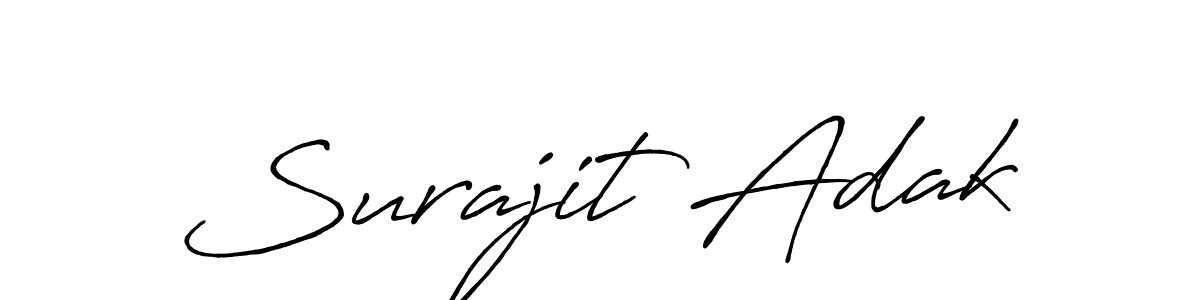 Use a signature maker to create a handwritten signature online. With this signature software, you can design (Antro_Vectra_Bolder) your own signature for name Surajit Adak. Surajit Adak signature style 7 images and pictures png