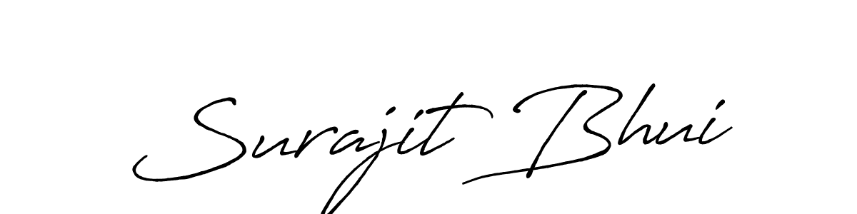 Design your own signature with our free online signature maker. With this signature software, you can create a handwritten (Antro_Vectra_Bolder) signature for name Surajit Bhui. Surajit Bhui signature style 7 images and pictures png