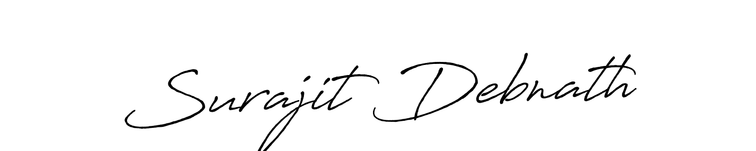 How to make Surajit Debnath signature? Antro_Vectra_Bolder is a professional autograph style. Create handwritten signature for Surajit Debnath name. Surajit Debnath signature style 7 images and pictures png