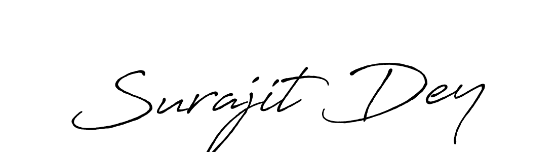 Make a beautiful signature design for name Surajit Dey. With this signature (Antro_Vectra_Bolder) style, you can create a handwritten signature for free. Surajit Dey signature style 7 images and pictures png