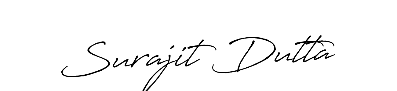 Create a beautiful signature design for name Surajit Dutta. With this signature (Antro_Vectra_Bolder) fonts, you can make a handwritten signature for free. Surajit Dutta signature style 7 images and pictures png