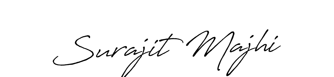 Make a beautiful signature design for name Surajit Majhi. With this signature (Antro_Vectra_Bolder) style, you can create a handwritten signature for free. Surajit Majhi signature style 7 images and pictures png